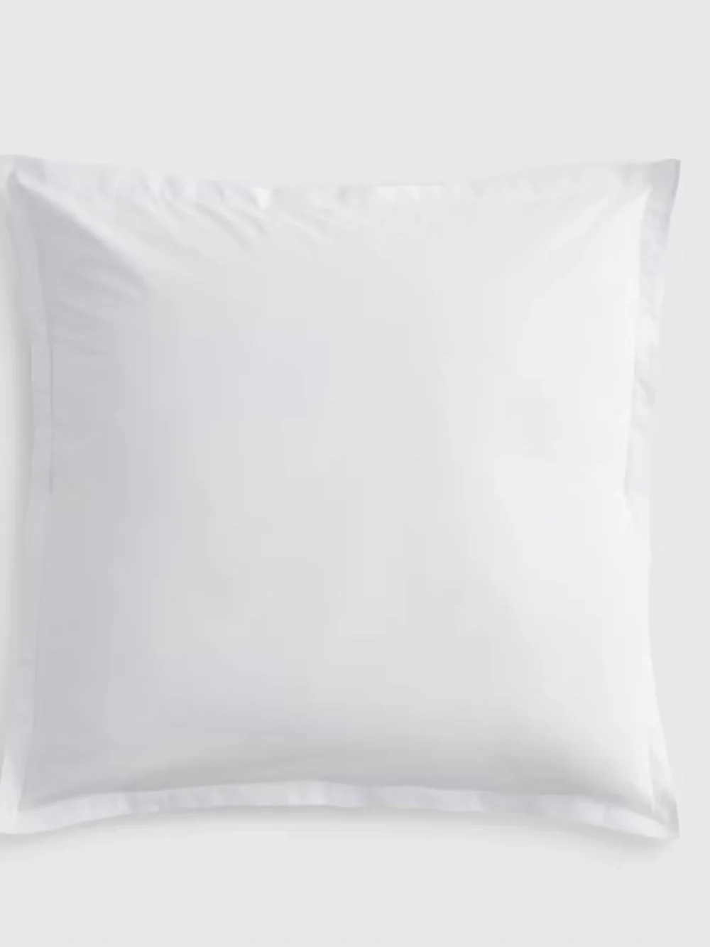 Organic Brushed Cotton Euro Sham White